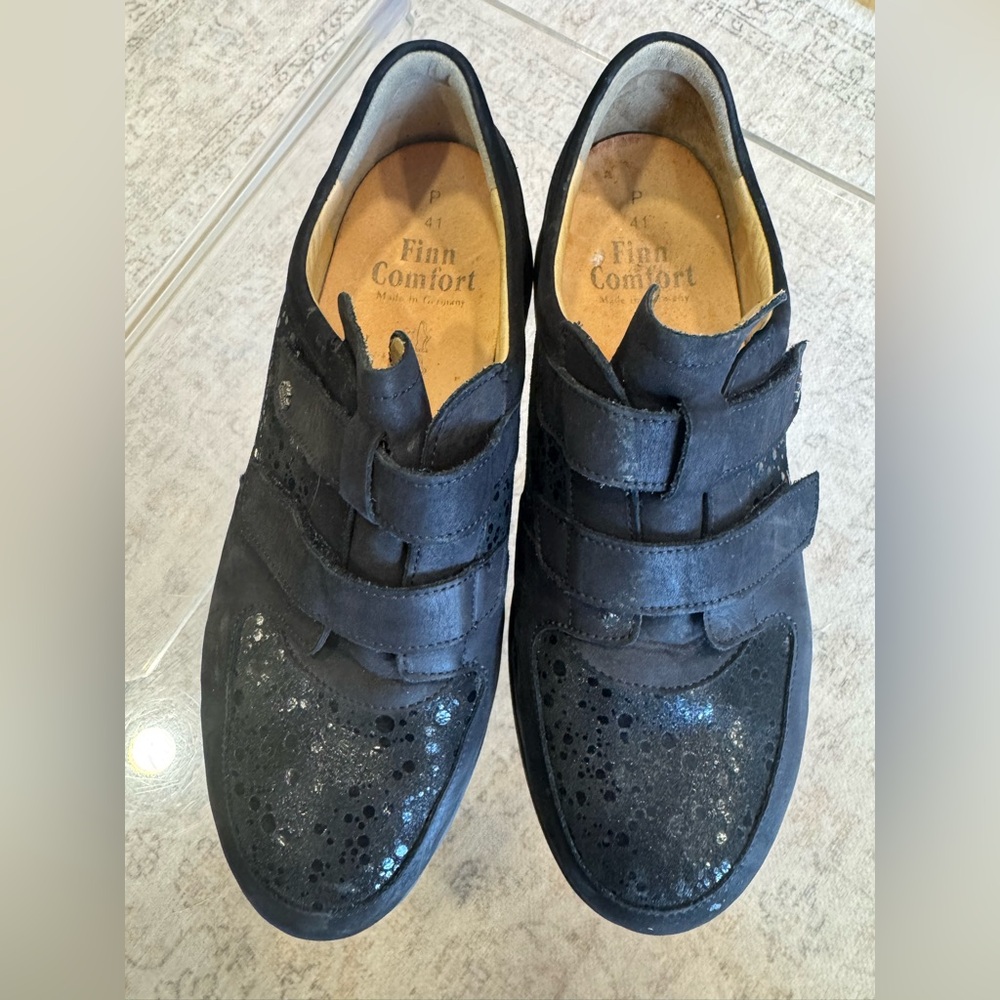 Finn Comfort Women's Reims  Shoes- Black Buggy/Estelar Euro size 41 - GERMANY